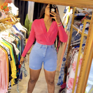 LUXURY WRAP NECK BODYSUIT TOP