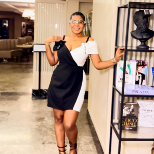 MAYA MONOCHROME LUXURY DRESS
