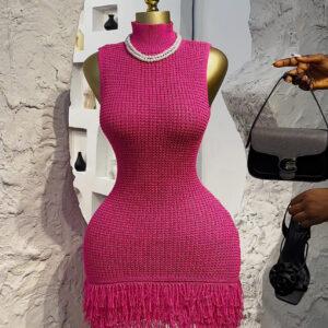 SANTORINI FRINGE DRESS