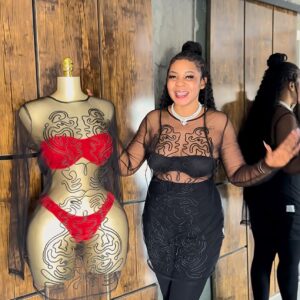 DIAMOND MESH GOWN TOP