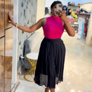 ZANNY LINEN MIDI SKIRT