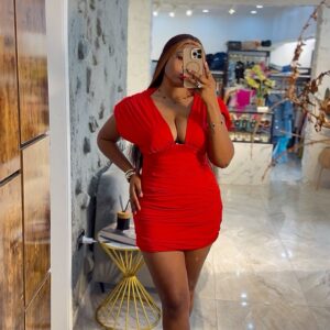 TOUCHE RUCHED DRESS