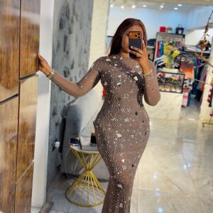 MILLY GLASS STONES DRESS