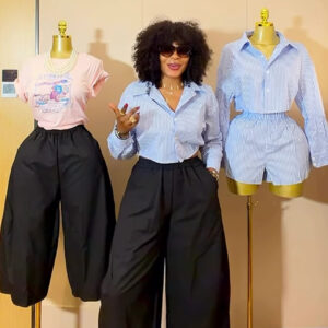 BLACK PLAIN JORT