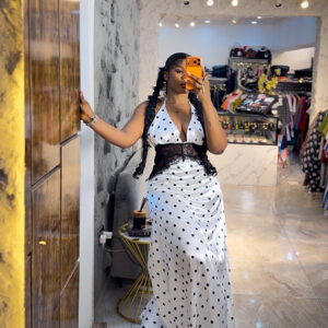 TIMELESS POLKADOT SILK DRESS